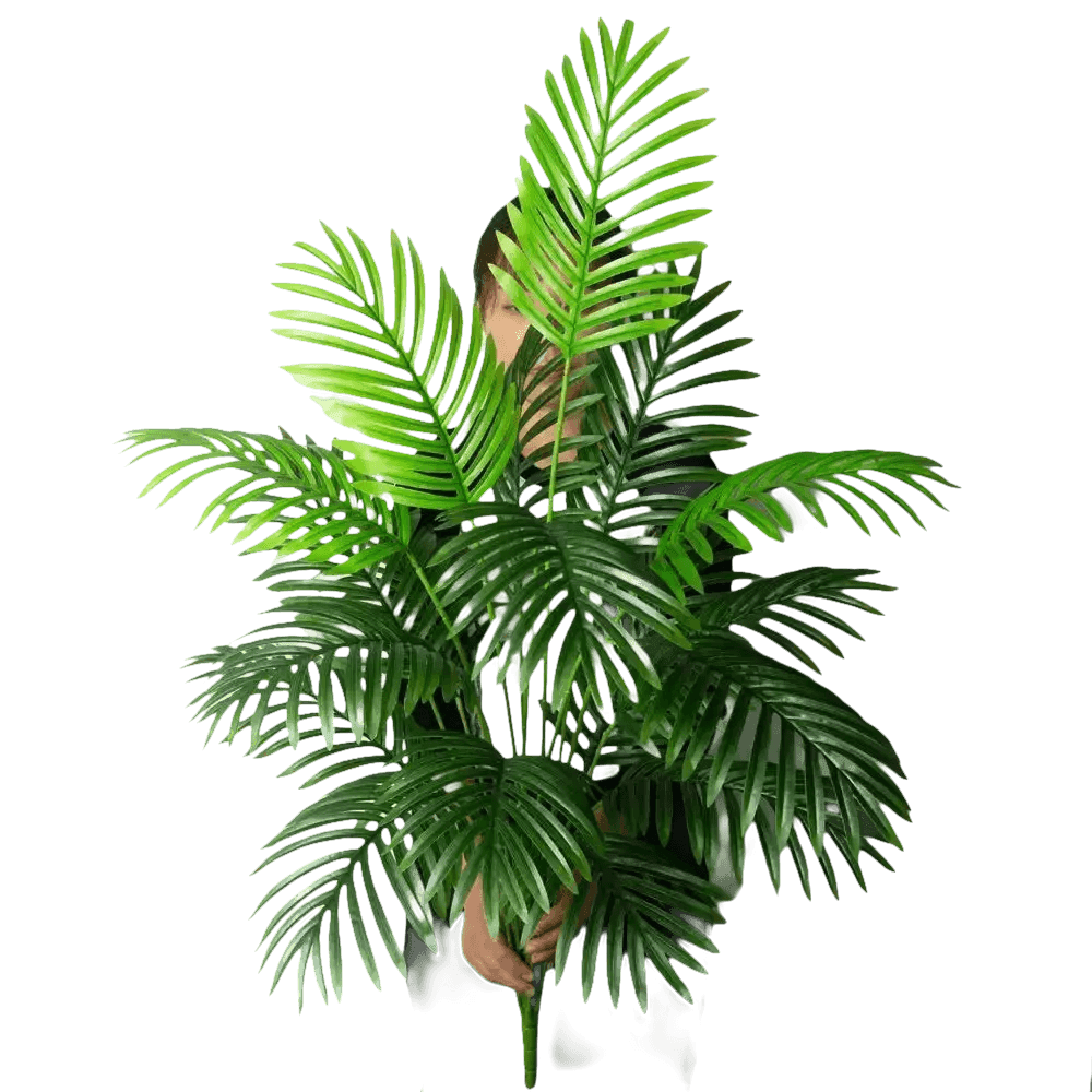 Palmera Areca Artificial Grande en Maceta Blanca - Planta Tropical Falsa Palm Tree en Maceta Blanca Artificial Trees by Kmitang Official Store