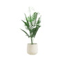 Artificial Areca Palm Tree in White Pot Large Fake Palm Tree Tropical Plant Palm Tree Artificial in White Pot - GiFTiFY