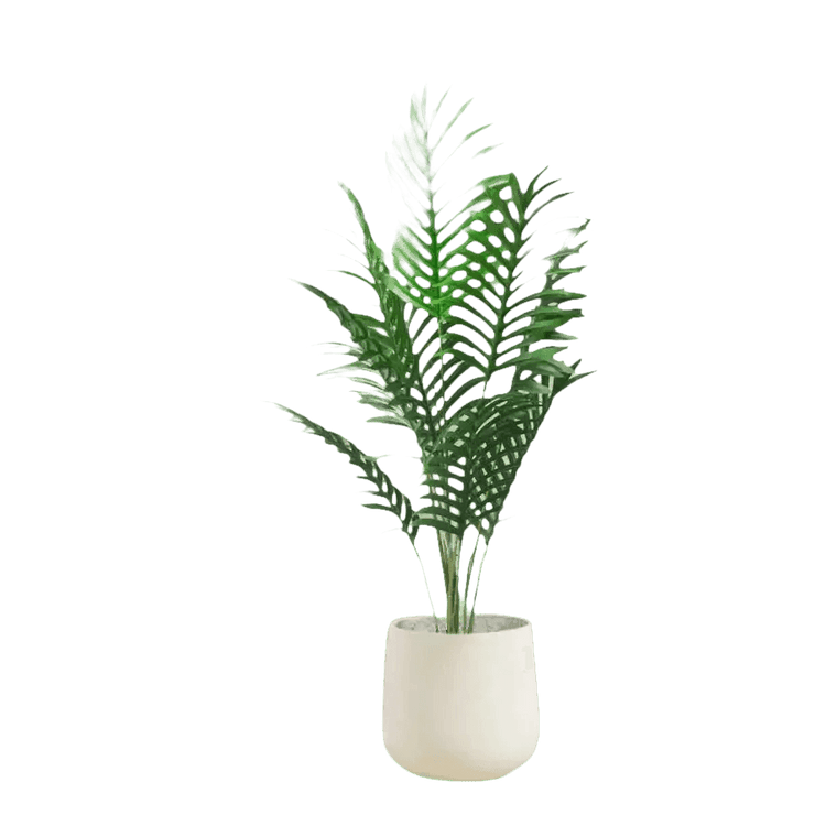 Artificial Areca Palm Tree in White Pot Large Fake Palm Tree Tropical Plant Palm Tree Artificial in White Pot - GiFTiFY