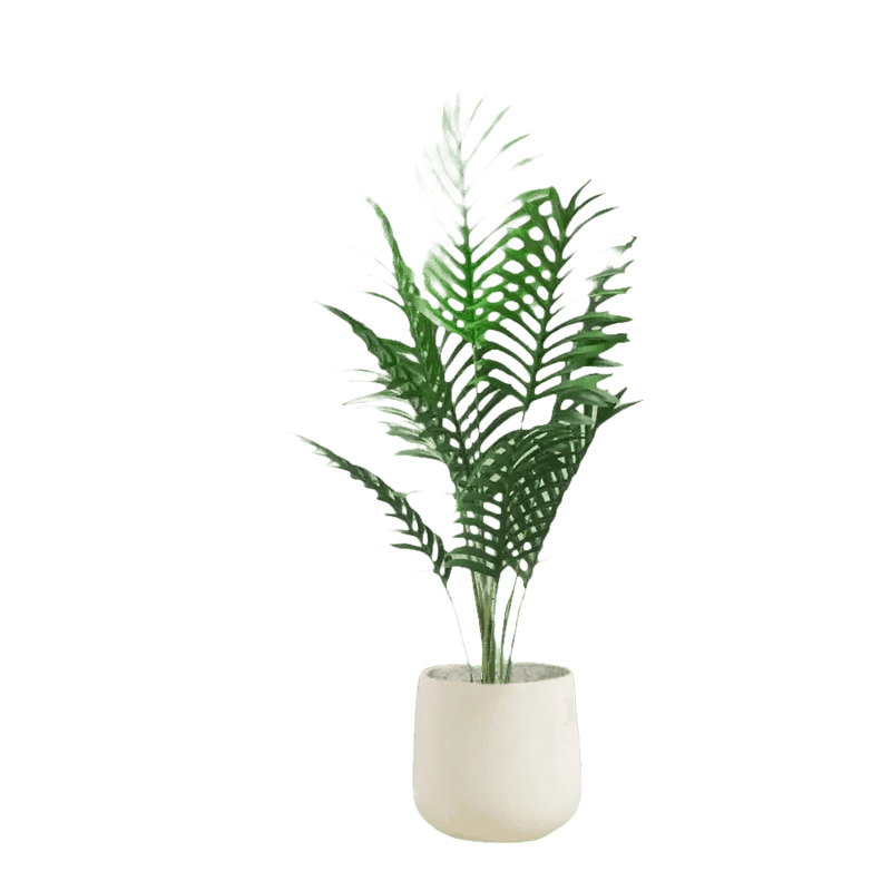 Palmera Areca Artificial Grande en Maceta Blanca - Planta Tropical Falsa Palm Tree en Maceta Blanca Artificial Trees by Kmitang Official Store