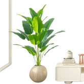 Artificial Bird of Paradise Plant in White Pot Large Tropical Artificial Bird of Paradise Tropical Artificial Plastic Palm Plant Artificial Flowers by Kmitang Official Store