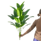 Artificial Bird of Paradise Plant in White Pot Large Tropical Artificial Bird of Paradise Tropical Artificial Plastic Palm Plant - GiFTiFY