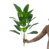 Artificial Bird of Paradise Plant in White Pot Large Tropical Artificial Bird of Paradise Tropical Artificial Plastic Palm Plant - GiFTiFY