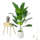 Artificial Bird of Paradise Plant in White Pot Large Tropical Artificial Bird of Paradise Tropical Artificial Plastic Palm Plant - GiFTiFY