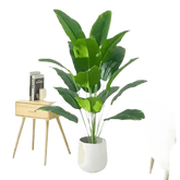 Artificial Bird of Paradise Plant in White Pot Large Tropical Artificial Bird of Paradise Tropical Artificial Plastic Palm Plant Artificial Flowers by Kmitang Official Store