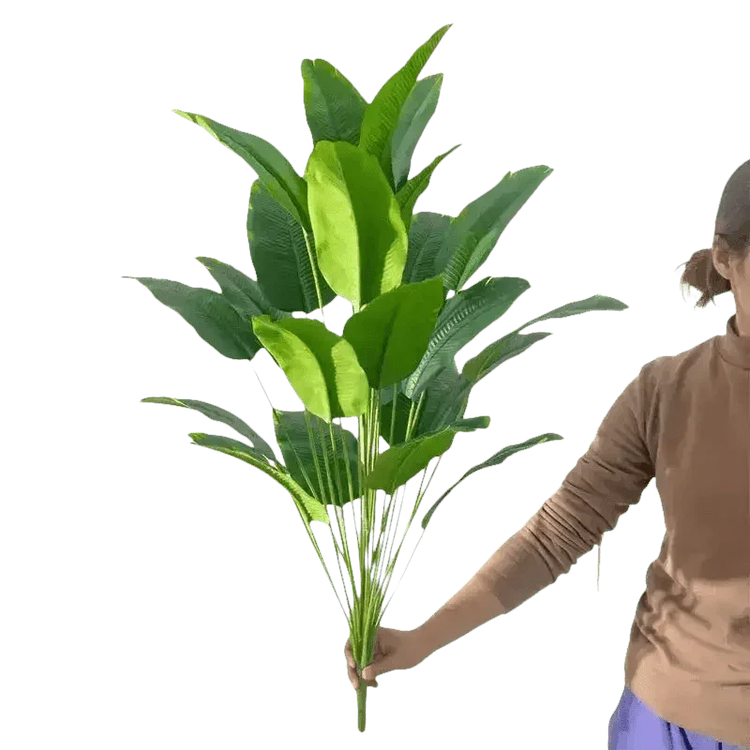 Artificial Bird of Paradise Plant in White Pot Large Tropical Artificial Bird of Paradise Tropical Artificial Plastic Palm Plant Artificial Flowers by Kmitang Official Store