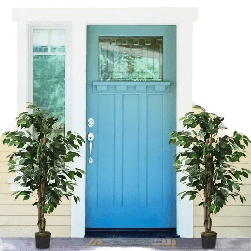 Artificial Ficus Silk Tree in Black Pot fake trees by House Nice Store