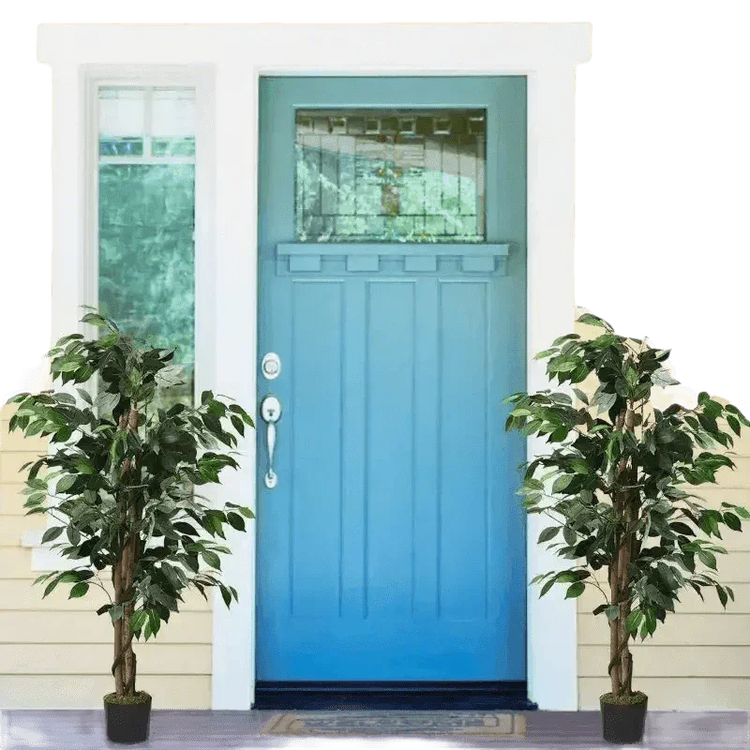 Artificial Ficus Silk Tree in Black Pot - GiFTiFY