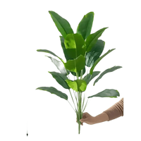 Artificial Tropical Palm Tree in White Pot