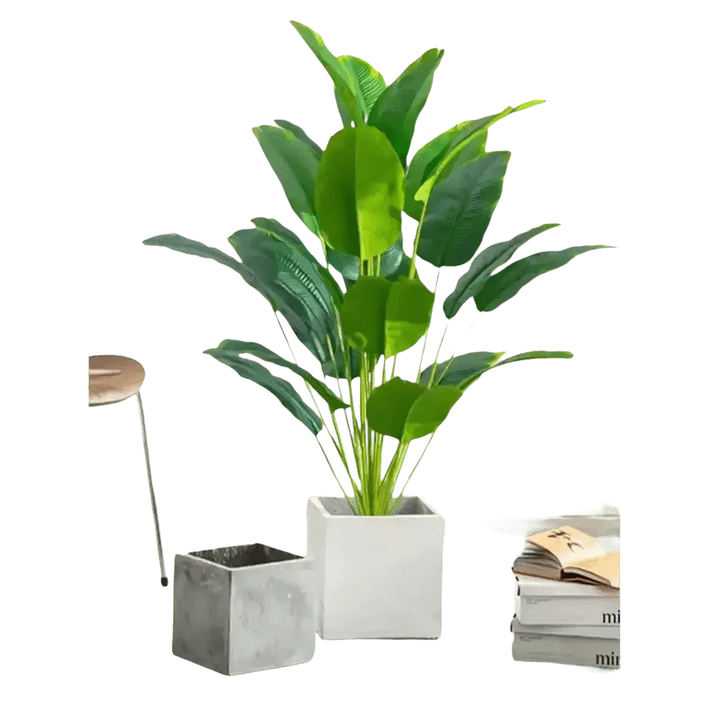Artificial Tropical Palm Tree in White Pot - GiFTiFY