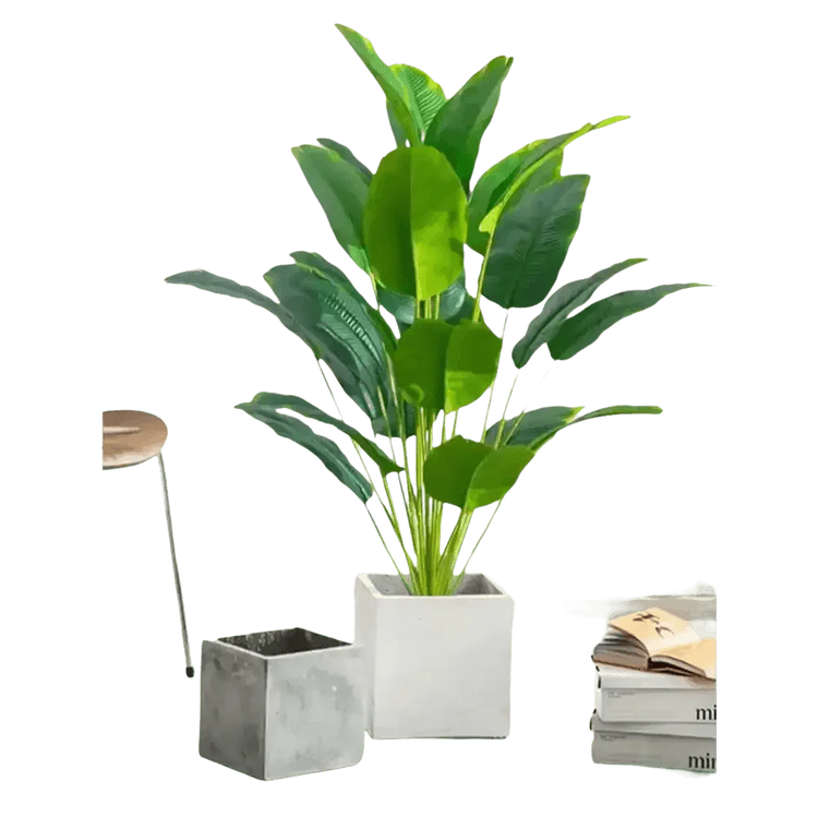 Artificial Tropical Palm Tree in White Pot - GiFTiFY