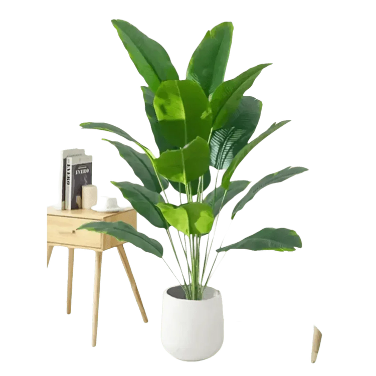 Artificial Tropical Palm Tree in White Pot - GiFTiFY