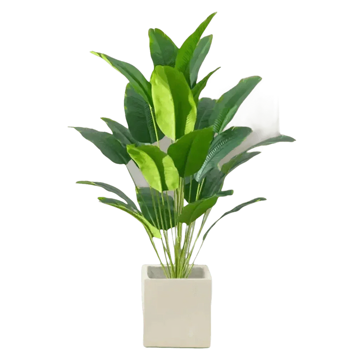 Artificial Tropical Palm Tree in White Pot - GiFTiFY