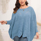 Plus Size Round Neck Batwing Sleeve Sweater - GiFTiFY