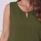 Plus Size Ribbed Knit Keyhole Tank Top
