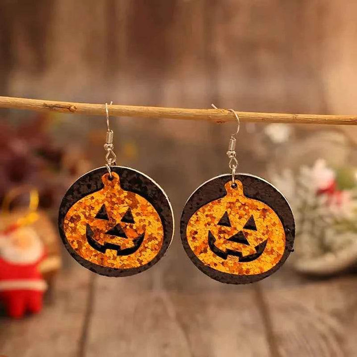 PU Leather Pumpkin Earrings - GiFTiFY