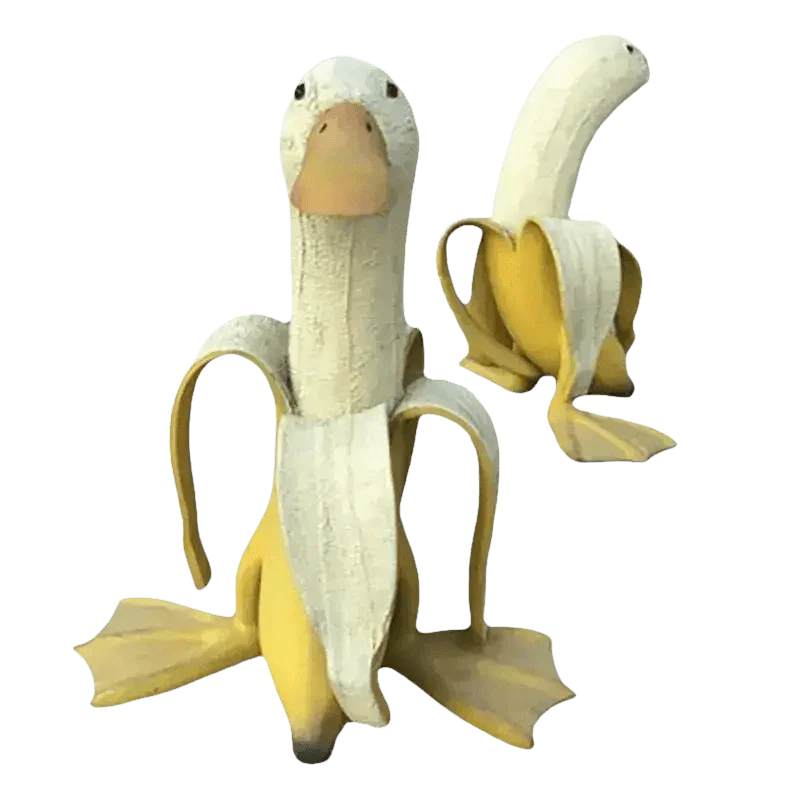 Banana Duck Creative Garden Decor Figurines Garden Decor by Beautifu Store