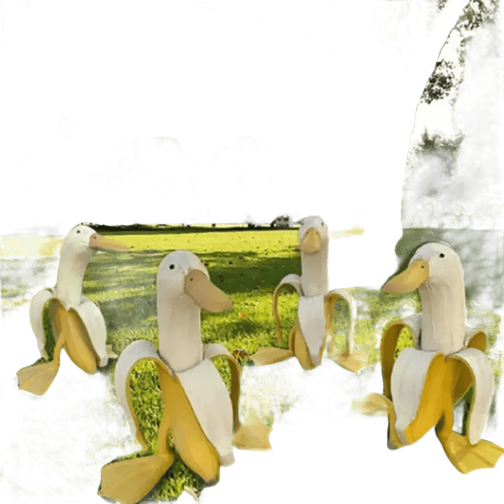 Banana Duck Creative Garden Decor Figurines Garden Decor by Beautifu Store