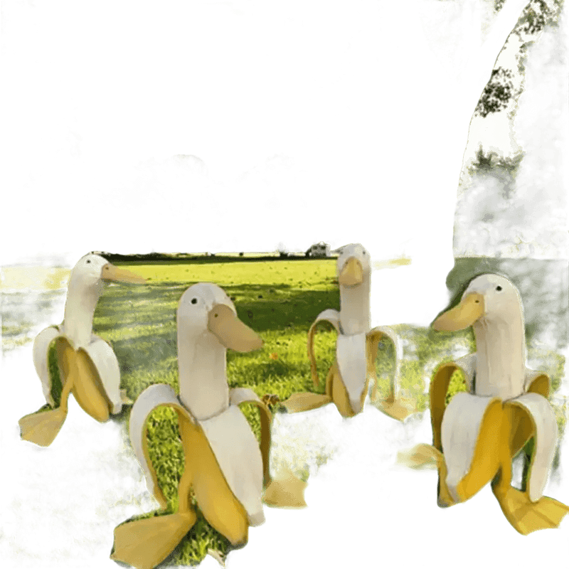 Banana Duck Creative Garden Decor Figurines Garden Decor by Beautifu Store