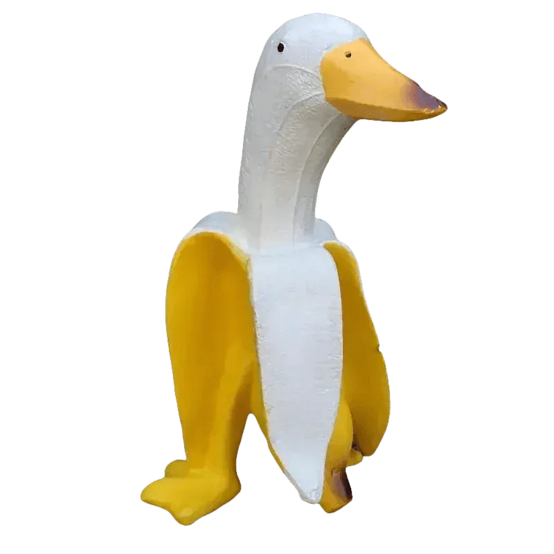 Banana Duck Creative Garden Decor Figurines Garden Decor by Beautifu Store