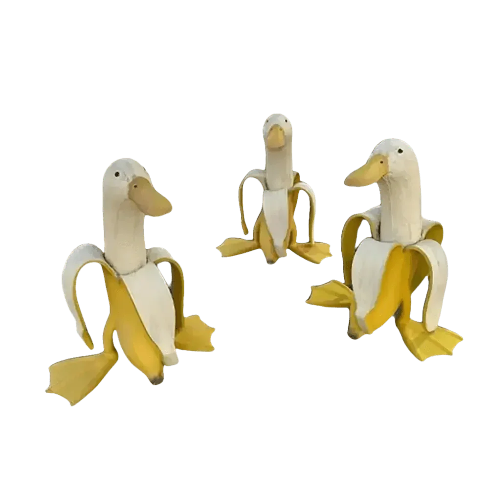Banana Duck Creative Garden Decor Figurines Garden Decor by Beautifu Store