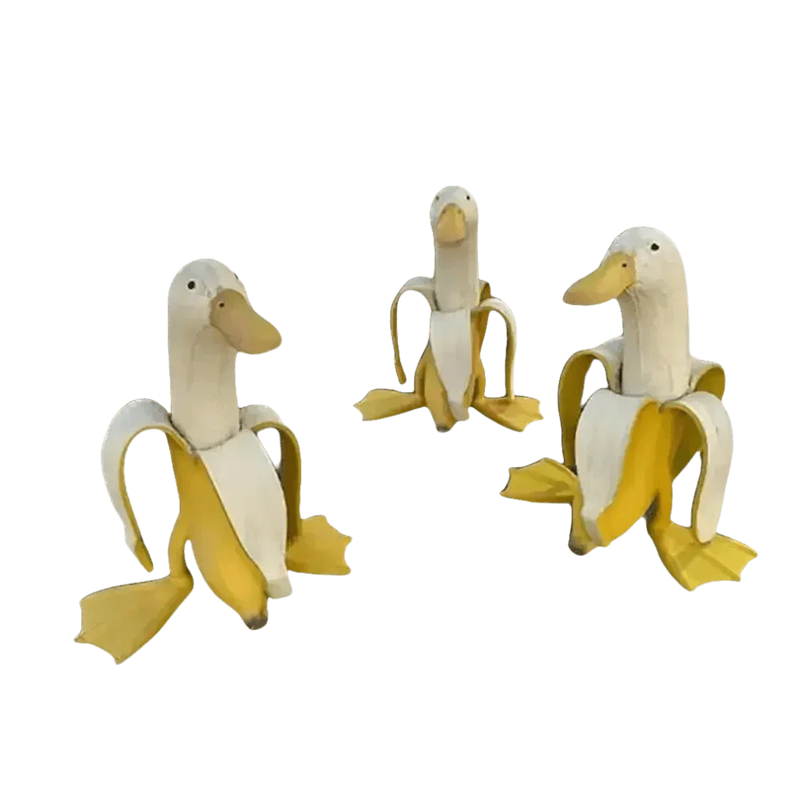 Banana Duck Creative Garden Decor Figurines Garden Decor by Beautifu Store