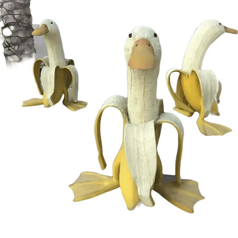Banana Duck Creative Garden Decor Figurines Garden Decor by Beautifu Store