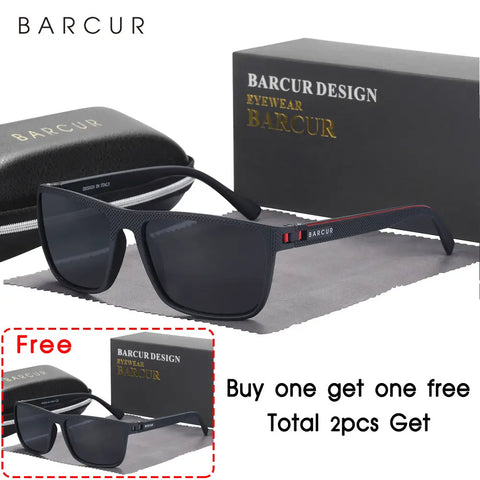 BARCUR Polarized Sports Sunglassescasual wear,CE certified,classic style,comfortable fit,eye protection,lightweight design,men's fashion,outdoor activities,polarized,sports eyewear,summer accessories,sunglasses,TAC lenses,TR90 frame,UV protection