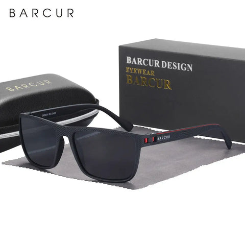 BARCUR Polarized Sports Sunglassescasual wear,CE certified,classic style,comfortable fit,eye protection,lightweight design,men's fashion,outdoor activities,polarized,sports eyewear,summer accessories,sunglasses,TAC lenses,TR90 frame,UV protection