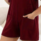 Plus Size Knotted Strap Romper with Pockets
