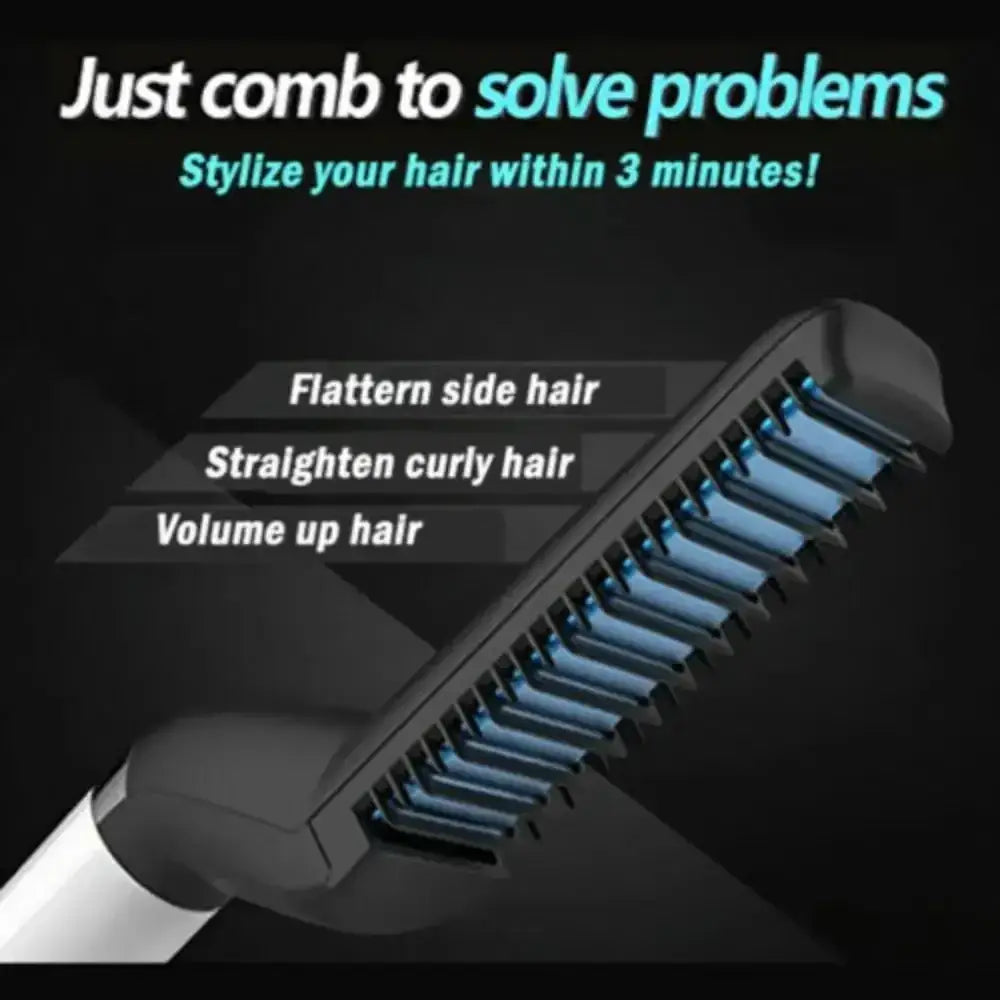 Beard Straightening Hair Straightener Brush Men - GiFiFY
