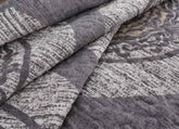 DaDa Bedding Rustic Grey Mosaic Distressed Medallion Reversible Quilted Bedspread Set (SD16299) - GiFTiFY