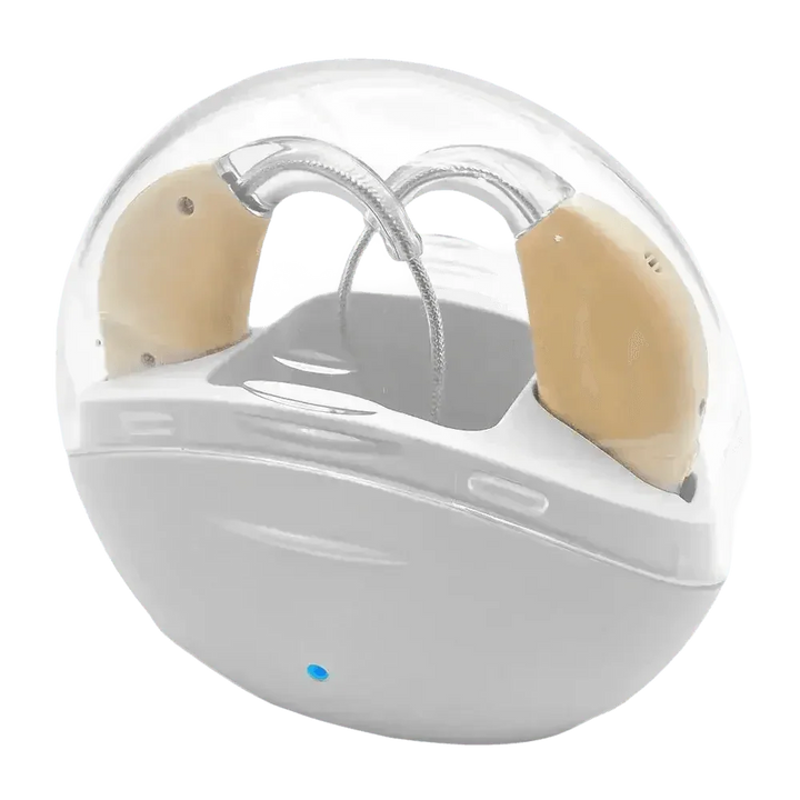 Beige Hearing Aids with Black Charging Case Sound Amplifier Hearing Aids Beige Black Hearing Aids Avoid Whistling Beige Case - GiFTiFY