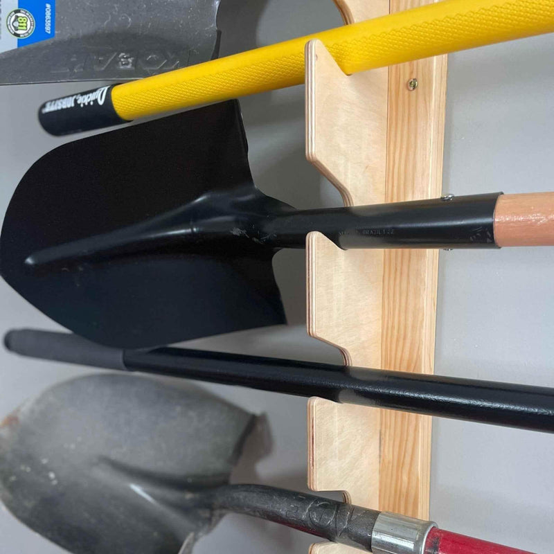 Garage Yard Tool Rack, Yard Tool Storage Rack Organizer for Garages and Rooms by HangThis Up My Shed Organizing System