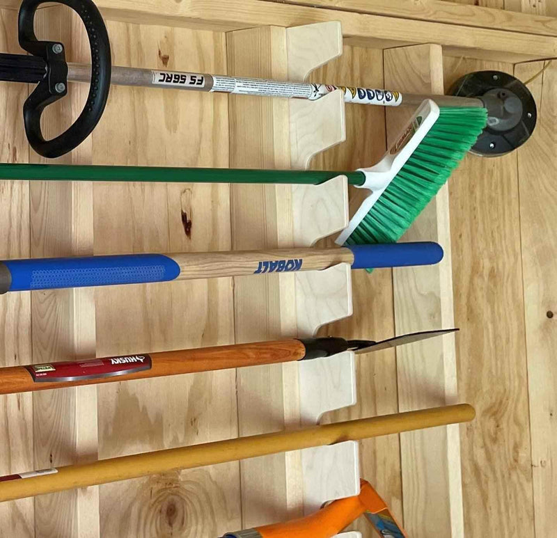 Garden Tool Organizer – Yard Tool Rack for Shed Storage Shed Organization by HangThis Up My Shed Organizing System
