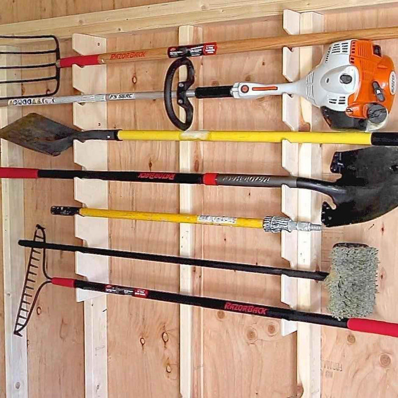 Garden Tool Organizer – Yard Tool Rack for Shed Storage Shed Organization by HangThis Up My Shed Organizing System