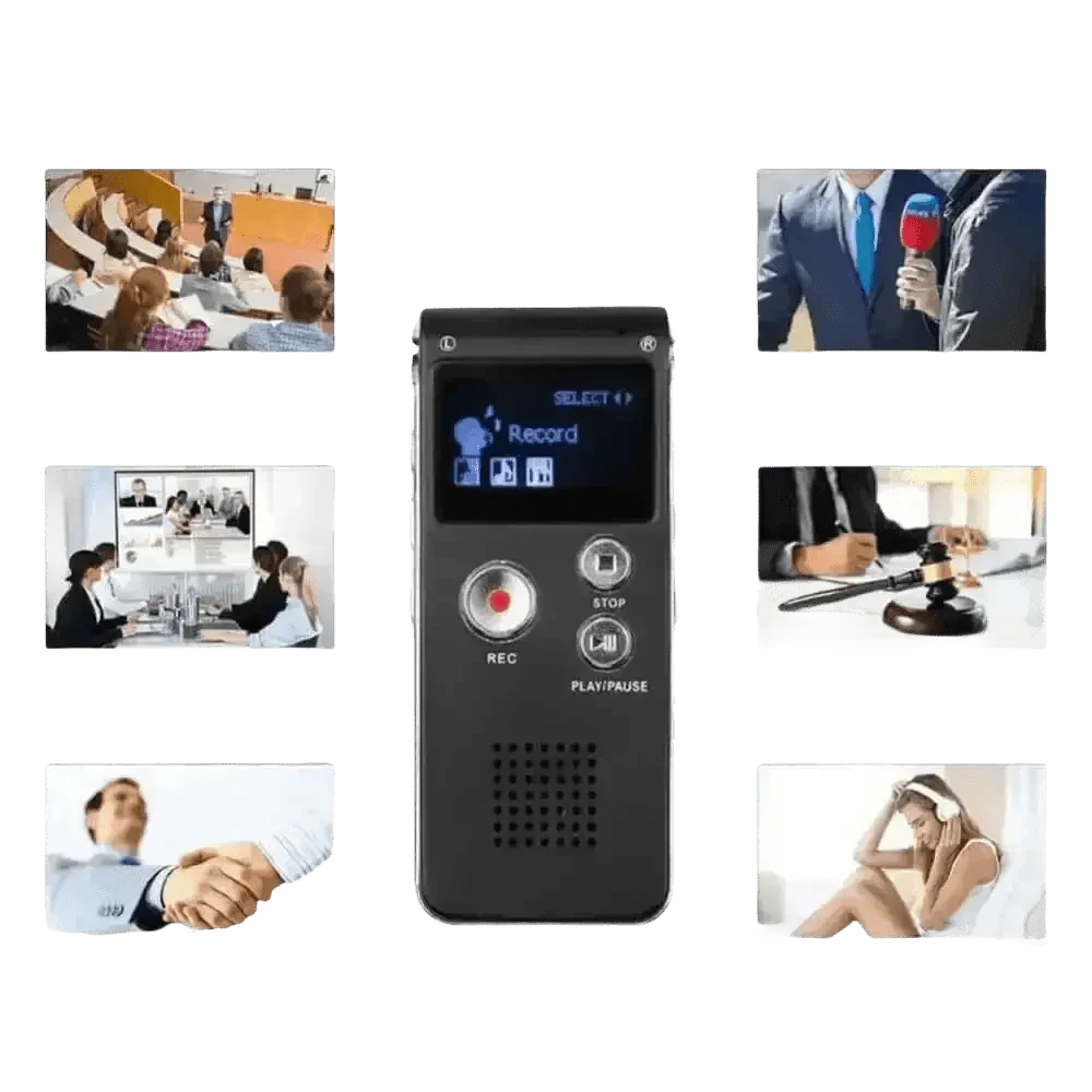Black 8GB Voice Recorder MP3 Sound Audio Recorder - GiFTiFY