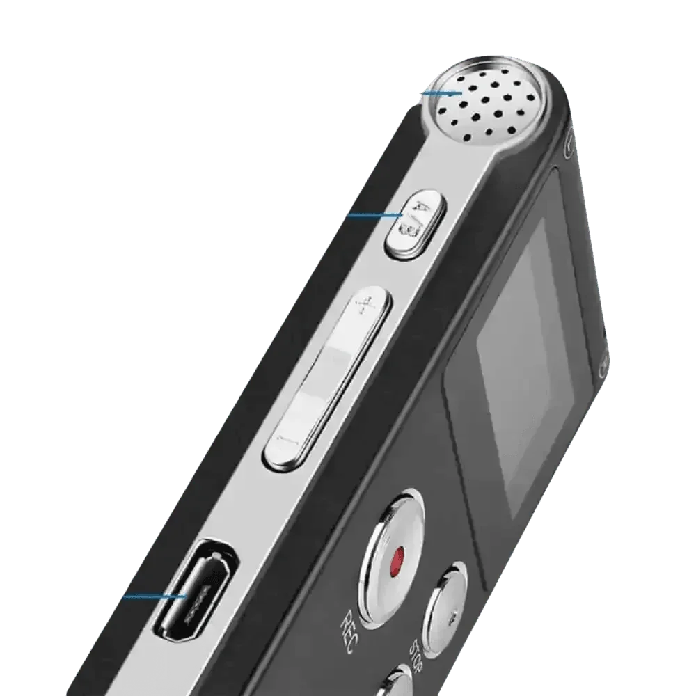 Black 8GB Voice Recorder MP3 Sound Audio Recorder - GiFTiFY
