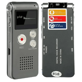 Black 8GB Voice Recorder MP3 Sound Audio Recorder - GiFTiFY