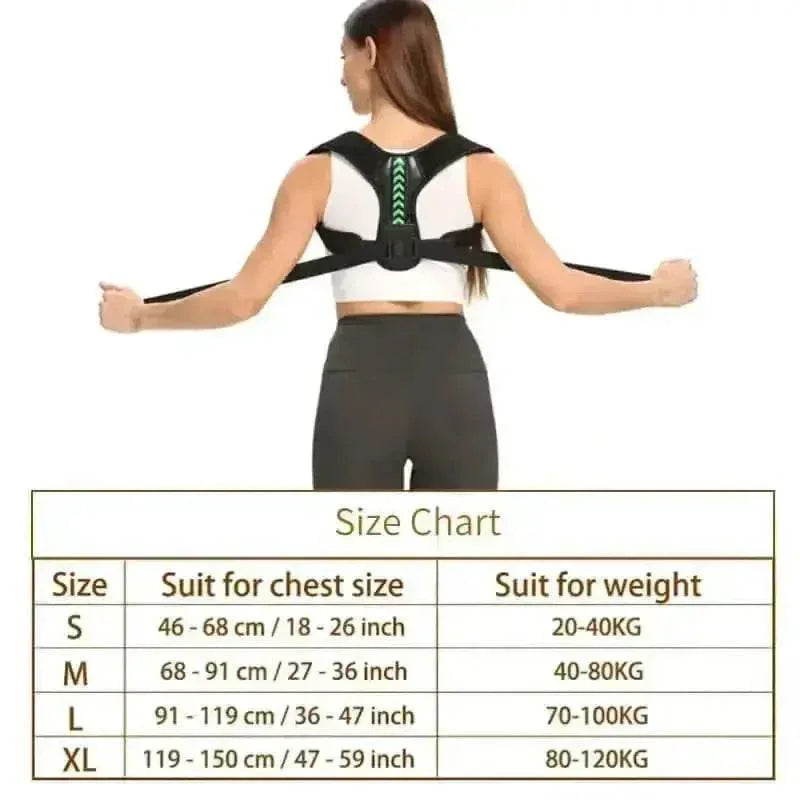 Black and Green Shoulder Posture Corrector Belt - GiFTiFY
