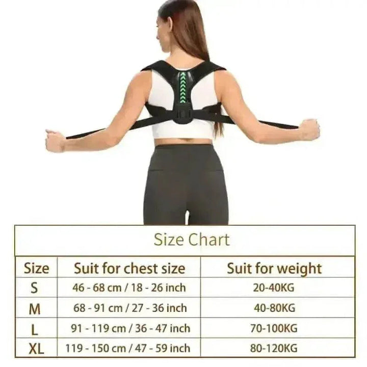 Black and Green Shoulder Posture Corrector Belt - GiFTiFY