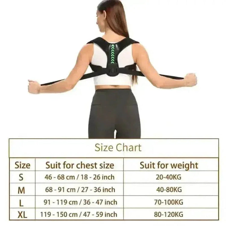 Black and Green Shoulder Posture Corrector Belt - GiFTiFY