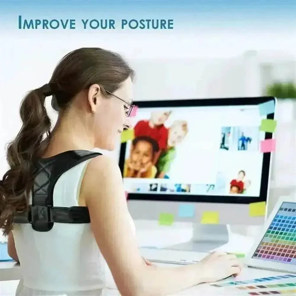 Black and Green Shoulder Posture Corrector Belt - GiFTiFY