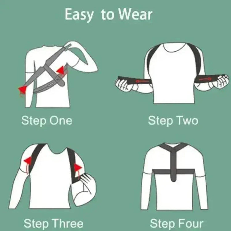 Black and Green Shoulder Posture Corrector Belt - GiFTiFY