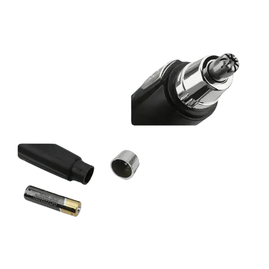 Black and Silver Nose Hair Trimmer Electric Ear Neck Trimmer - GiFTiFY