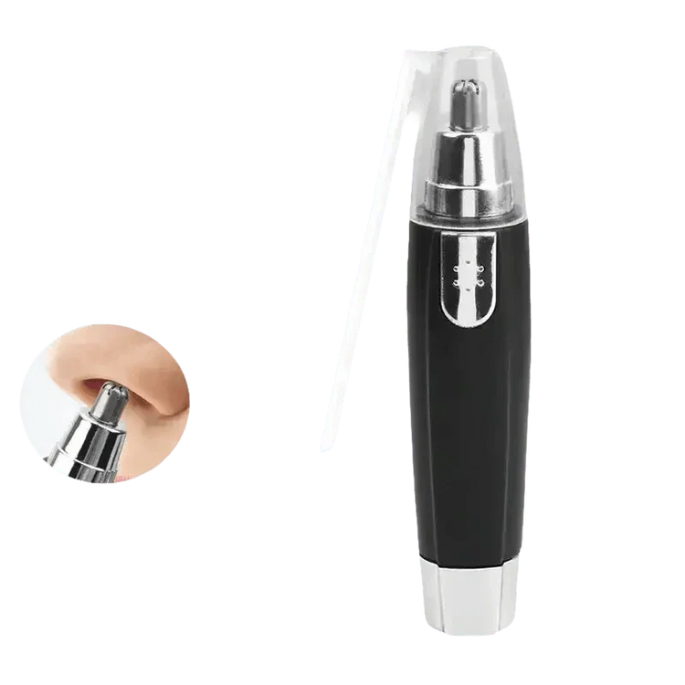 Black and Silver Nose Hair Trimmer Electric Ear Neck Trimmer - GiFTiFY