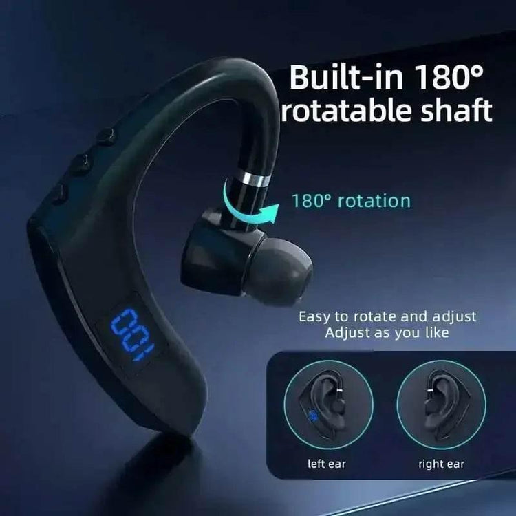 Black Bluetooth Earpiece In-Ear Long Battery Life Bluetooth Wireless Headset - GiFTiFY