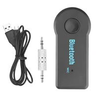 Receptor Bluetooth negro, adaptador auxiliar A2DP para auriculares