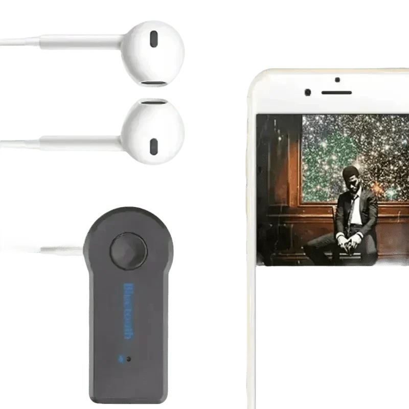 Black Bluetooth Receiver Aux A2DP Headphone Adapter - GiFTiFY