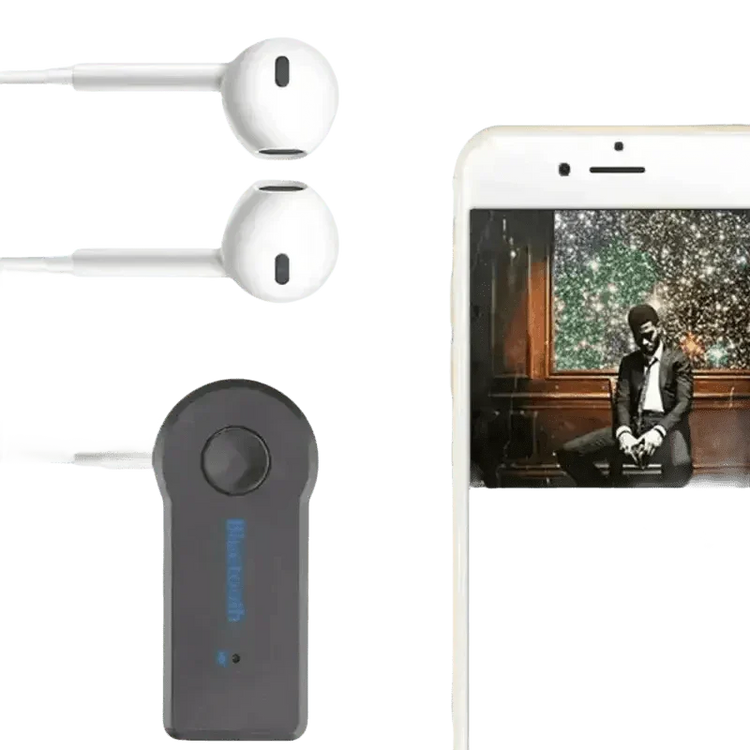 Black Bluetooth Receiver Aux A2DP Headphone Adapter - GiFTiFY